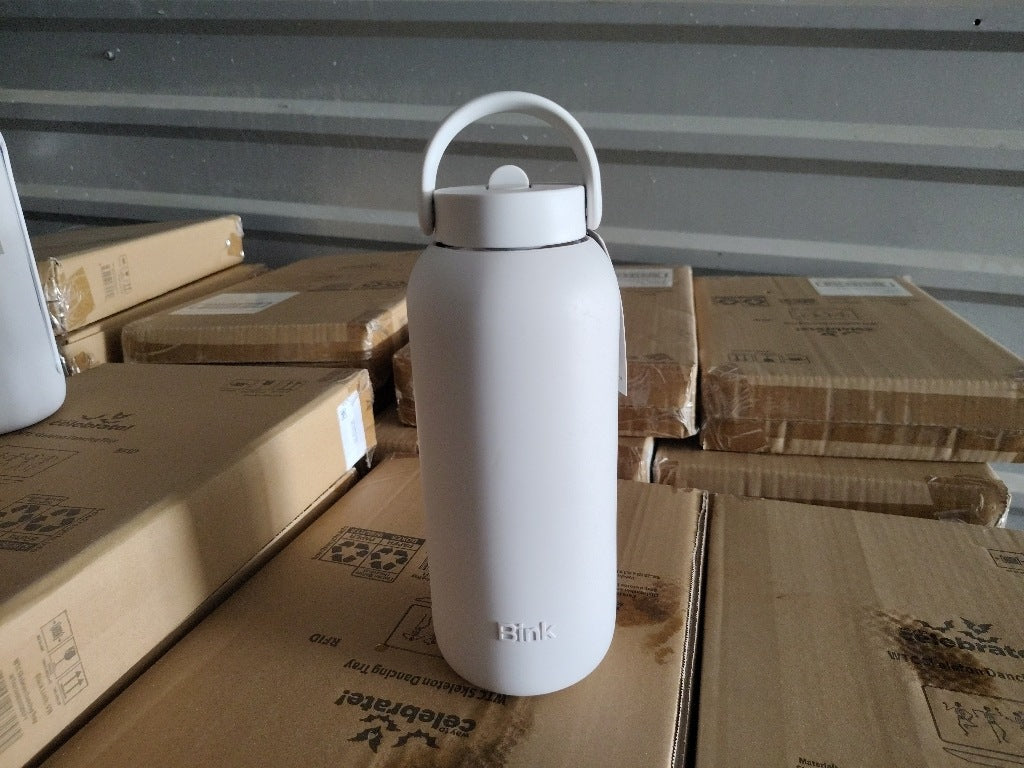 New $42 Bink 36 oz. Big Bottle with Flip Cap bone color