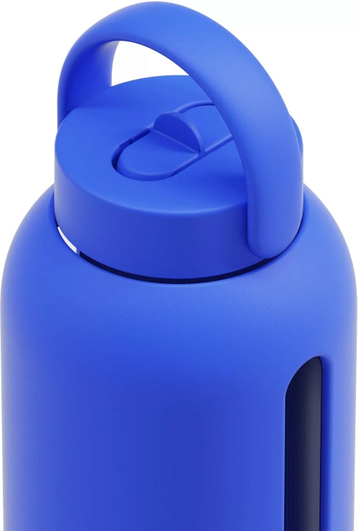 New $42 Bink big bottle 36oz wide mouth flip  cap  cobalt blue color.
