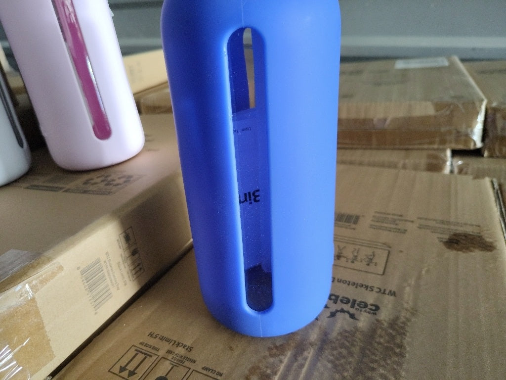 New $42 Bink big bottle 36oz wide mouth flip  cap  cobalt blue color.