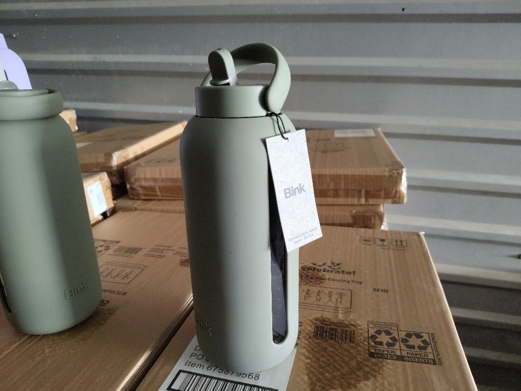 New $42 Bink 36 oz. Big Bottle with Flip cap camo green