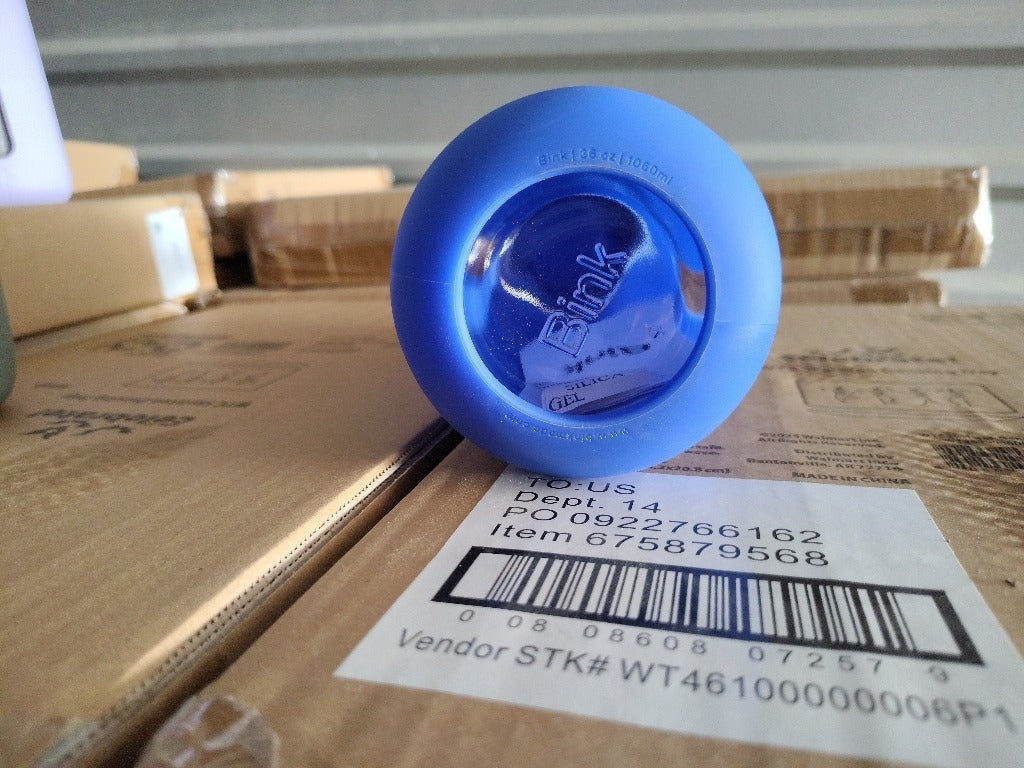 New $42 Bink big bottle 36oz wide mouth carry cap  cobalt blue color.
