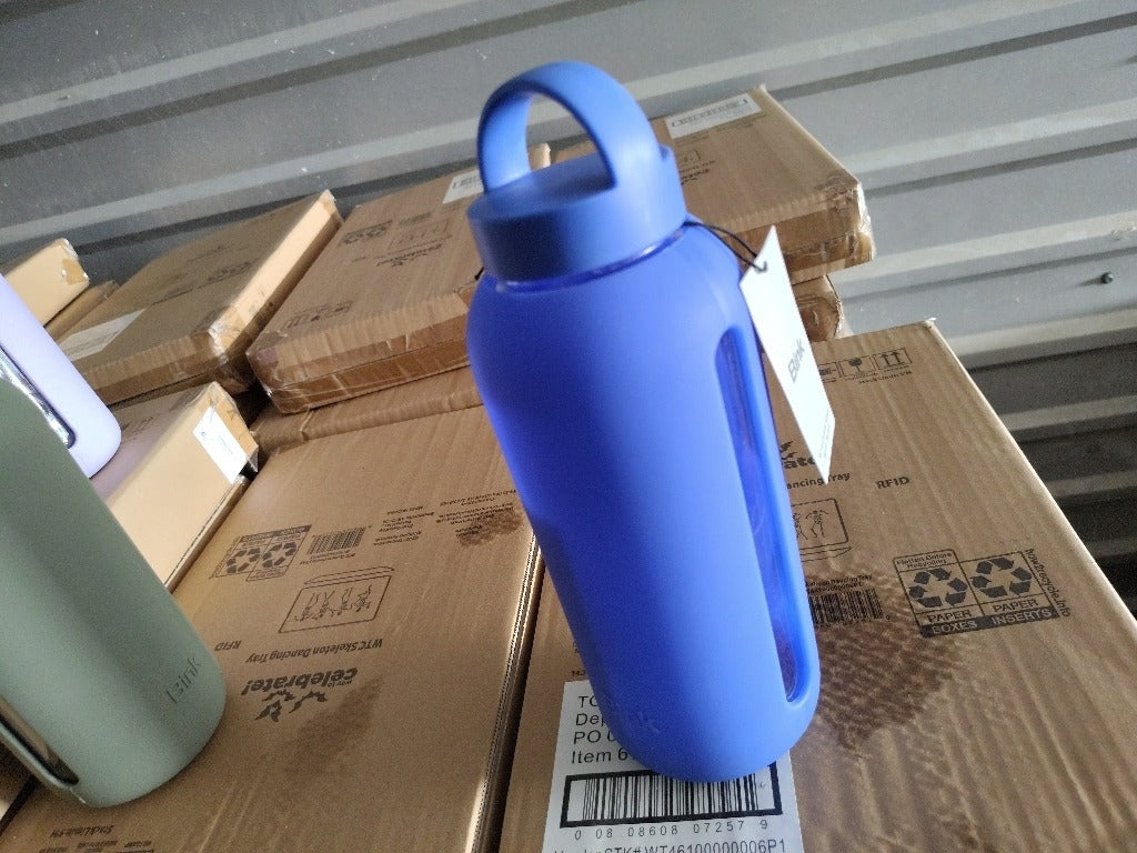 New $42 Bink big bottle 36oz wide mouth carry cap  cobalt blue color.