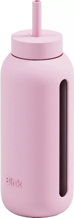 New $42 Bink 36 oz. Big Bottle with Straw cap oyster ( light pink)