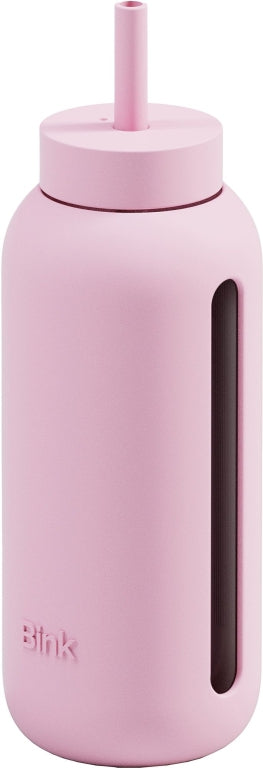 New $42 Bink 36 oz. Big Bottle with Straw cap oyster ( light pink)