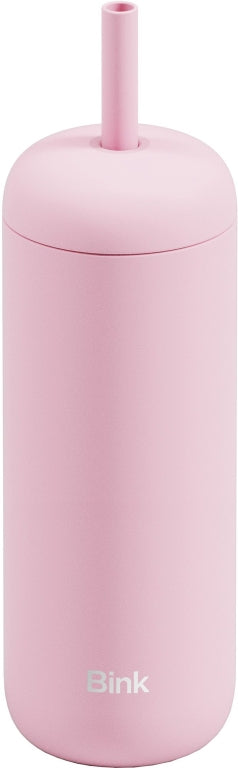 New $34 Bink straw tumbler 21oz oyster pink  straw cap 8982