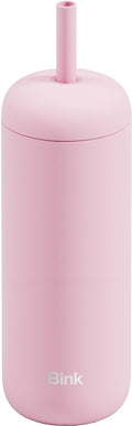 New $34 Bink straw tumbler 21oz oyster pink  straw cap 8982