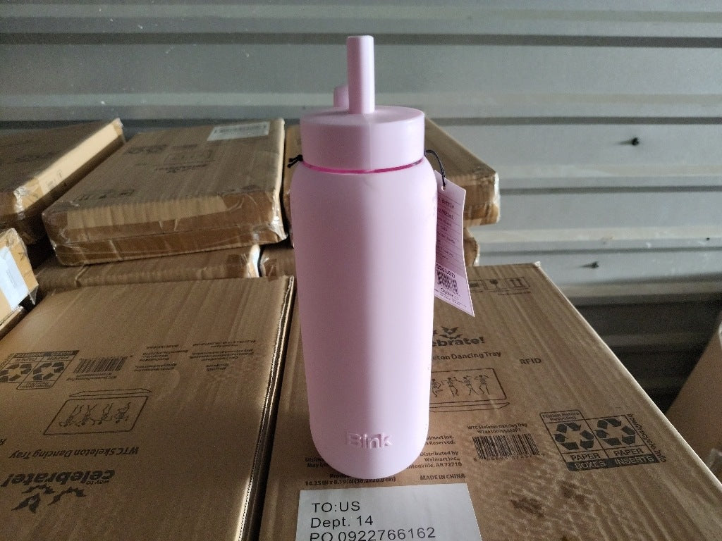 New $34 Bink 21 oz. Straw Tumbler pink oyster color