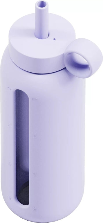 New $34 Bink 21 oz. Day Bottle with Straw Cap  Fog purple