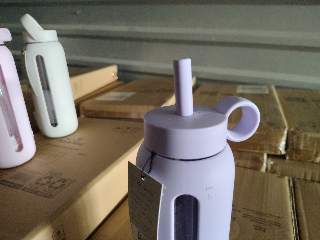 New $34 Bink 21 oz. Day Bottle with Straw Cap  Fog purple
